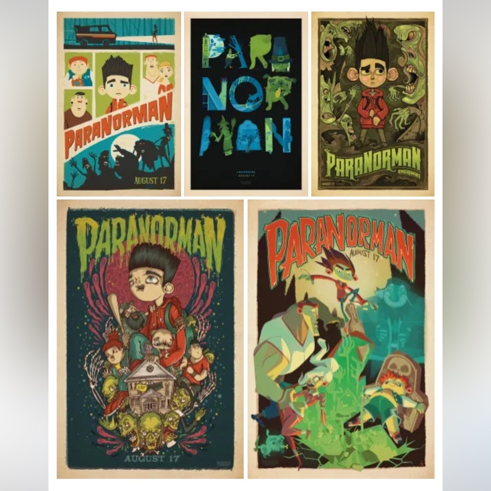 ParaNorman LAIKA Limited Edition Artist Series Promo Art Print Posters Set of 5